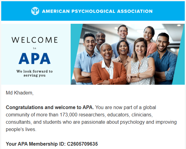 APA Student Membership Mail