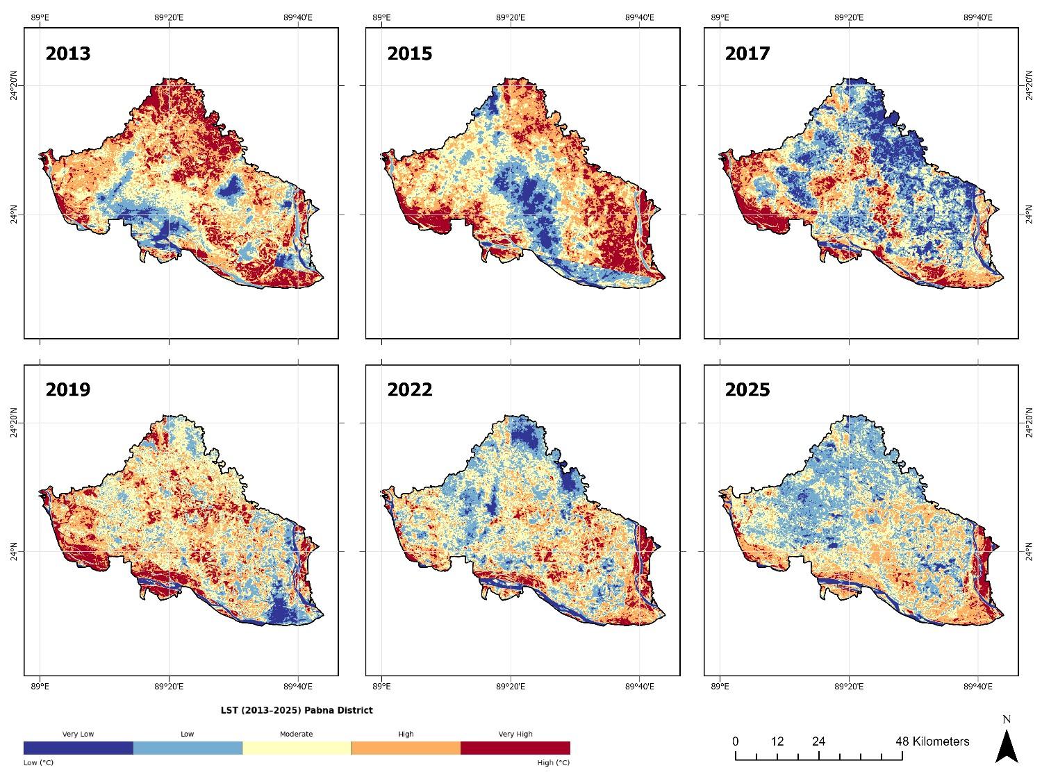 Land Surface Temperature Analysis of Pabna District